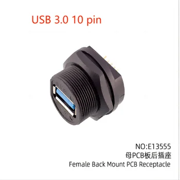 1db Kör alakú Típusú Műanyag USB 2.0/3.0&CAT6&C Típusú&HDMI-Kompatibilis Foglalat Női Bubi Panel Szerelés Elektromos Csatlakozók