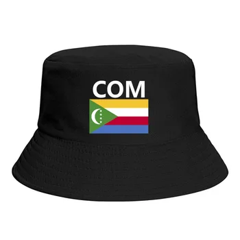 Comore-Zászló Kalapok Vödör Nyomtatás Király Rajongók Nap Árnyékban Egyszerű, Klasszikus Szabadtéri Nyári Halász Caps Halászati Sapka