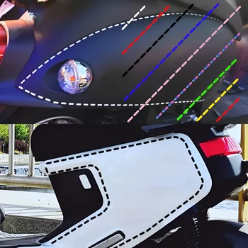Kreatív Autó Matrica Szaggatott Vonal Dekorációs Fényvisszaverő Matrica Autó Elektromos Motorkerékpár Varrás Öltés a' Vinil Accessorie