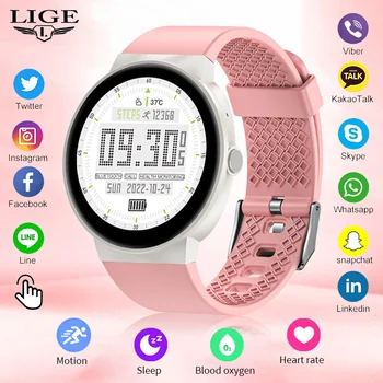 LIGE Új Nők Intelligens Karóra 1.39 hüvelykes HD kijelző, Bluetooth Hívás Sport Fitness Smartwatch a Nők a Férfiak Csukló Órák Az Android-ios