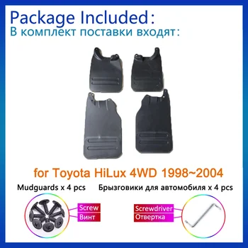 Sárvédő Toyota HiLux 4WD 1998~2005 Tartozékok 1999 2000 2001 - 2003 2004 Mudflaps Karosszéria Plash Őrök Első Hátsó Kerék