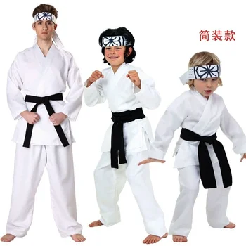 Új Halloween Party Cosplay Felnőtt Gyerek Wushu Tornaterem, Karate, Taekwondo Megfelel Fehér Japán Taekwondo Jelmez