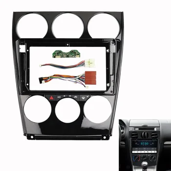 2Din autórádió Fascia Mazda 6 2004-2016 DVD Sztereó Keret Rendszám Adapter Felszerelése Dash Telepítés Keret Trim Készlet
