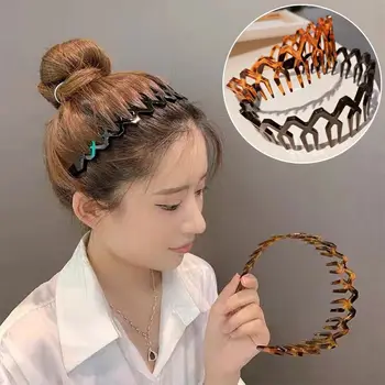 4db cikk-cakk Hairband Fogak, Haj Zenekar Fésűvel Műanyag Fejpánt Hullám Fejpánt a Nők, Férfiak, Lányok