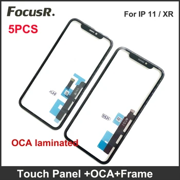 5DB OEM Minőség LCD Touch Panel Digitalizáló Üveg OCA Keret iPhone XR 11 Elülső Külső Képernyő Csere, Javítás, Alkatrészek