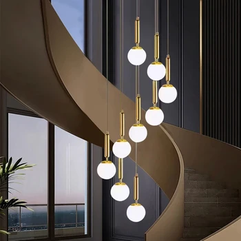 A Modern lakberendezés led medál fény lámpák forstaircase Csillárok a nappaliban lógó lámpa beltéri világítás