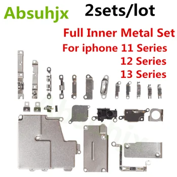 Absuhjx 2sets Teljes Belső Fém Meghatározott iPhone 11 12 Pro Max 13 Mini Bracket Apró Alkatrészek Pajzs Belső Lemez Készletek