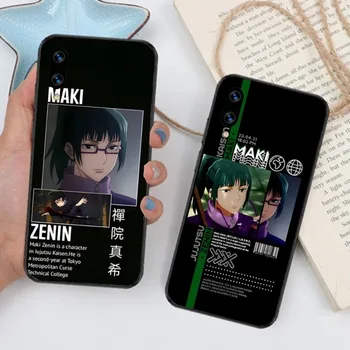 Anime Maki Zenin Telefon Esetében A Huawei Mate 40 30 20 10 Pro Lite Nova 9 8 5T Y7p Y7 Puha Fekete Telefon Fedél