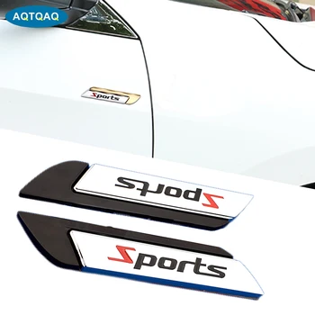 AQTQAQ 2db Divat Autó Fém Cink Ötvözet Felújítva Test Matrica Toyota Honda SPORT Penge Oldalon Matrica Autó Hátsó Lökhárító
