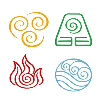 Avatar Szimbólumok Autó Tartozékok Matricák Levegő, Föld, Tűz, Víz Vinyl Matrica Laptop Matrica Apple Macbook Pro / Levegő Dekoráció