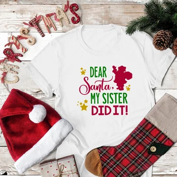 Az Első Karácsony, Mint A Nagy Testvér Gyermekek Karácsonyi Anouncement Tshirt Gyerekek, Fiúk, Lányok, Ruhák, Divat Holiday Top Póló