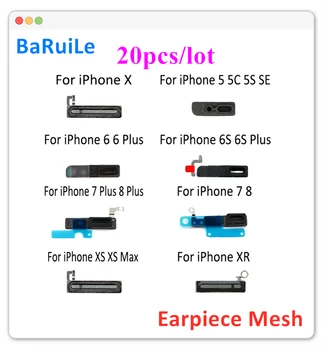 BaRuiLe 20db Fülhallgató Hangszóró Por Mesh iphone 6 7 + 8 X XS Max XR 11 12 Pro Fül öntapadó matrica Grill Gumi alkatrészek