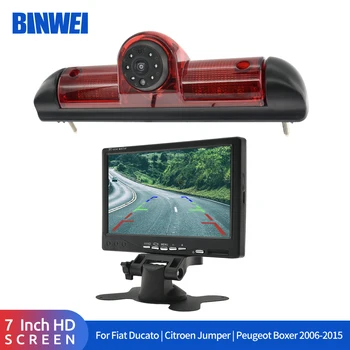 BINWEI 170° Autó Visszapillantó Kamera féklámpa 7 Colos Monitor A Fiat Ducato | Citroen Jumper| Peugeot Boxer 2006-2015