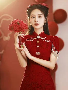 Cheongsam Ruha Modern Kínai Hagyományos Vintage Keleti Esküvő Party Női Ruha Szexi, Karcsú, Kínai Stílus Hölgy Qipao Ruha