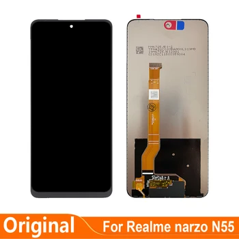 Eredeti Realme Narzo N55 LCD Kijelző érintőképernyő Digitalizáló Összeállítás Alkatrészek