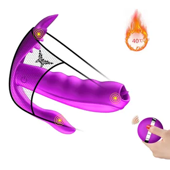 Erotikus Távoli Vibrátor Fűtés Vibrációs Bugyi G-Pontot Klitorisz Stimulátor Vibrátorok Nőknek Nyalás Nyelv Felnőtt Szex Játékok