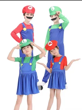 Halloween, Mert Anime Jelmezek, Szülő-gyermek Szerepet játszik a Gyermekek Mario Ruhát Super Mario Jelmezek