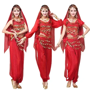 Hastánc előadás ruhái az Új felnőtt Indiai tánc ruha Képzés ruhát Teljesítmény ruha Nadrág Nők