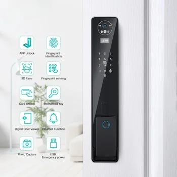 Intelligens Otthon Biometrikus Wifi ujjlenyomat Teljesen Automata Ajtó Zár Tuya App