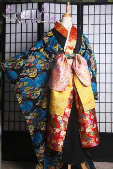 jó minőségű Japán kimonót XXXholic Ichihara Yuko Cosplay jelmez Japán Gésa záró kimonó halloween party