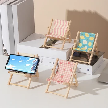 Kreatív Strand Szék Telefon Tulajdonosa Kawaii Összecsukható Telefon Tartót Aranyos Asztal Szervező Tabletta Jogosultja Irodaszerek