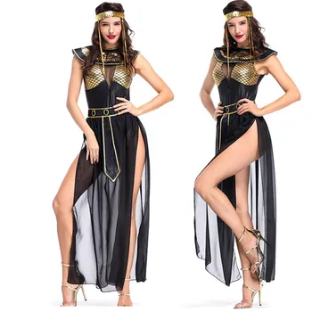 Szexi, Dögös, átlátszó Egyiptomi Királyi Kleopátra Jelmez Ősi Egyiptomi Királynő Ruha, Felnőtt Nők Fantáziája, Cosplay Halloween Jelmez