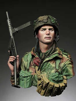 Unassambled 1/10 BRIT férfi modern harcos mellszobor Gyanta ábra miniatűr modelleket, Festetlen