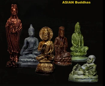 Unassambled 1/35 ókori Buddha (6 szobrok) Gyanta ábra miniatűr modelleket, Festetlen