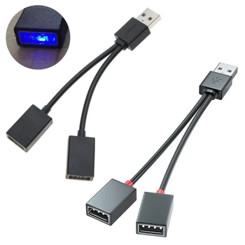 USB Elosztó Y Kábel, 1 Férfi, 2 Női Hosszabbító Adapter Átalakító