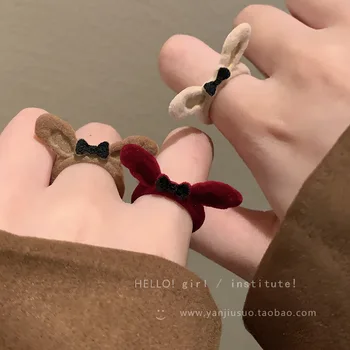 Őszi-Téli Özönlött a Nyúl Füle Gyűrű Édes, CuteSimple Nyitó mutatóujját Gyűrű Egyedi tervezésű, Személyre szabott Gyűrű
